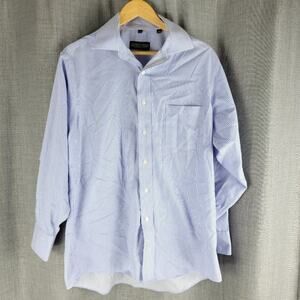 Donald J Trump Signature Series Dress Shirt Blue Long Sleeve Size 16